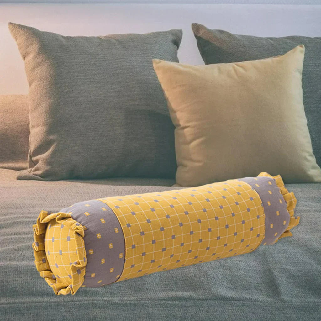 Cervical Pillow Bedroom Pregnancy Pillows Old Coarse Cloth Buckwheat Pillow Yellow Grey