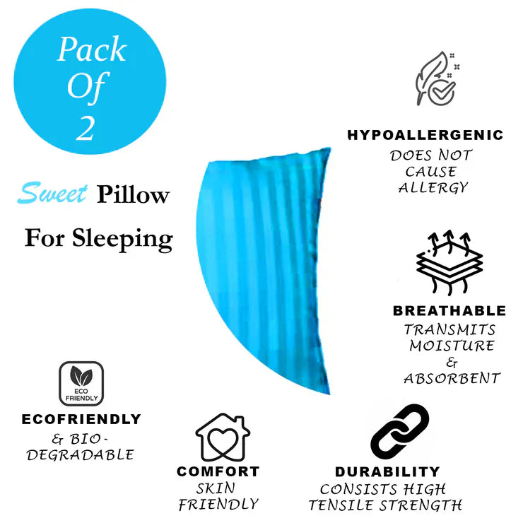 Soft Pillow for Bed, Luxurious Microfiber Fibre Pillows, 60cm x 40cm